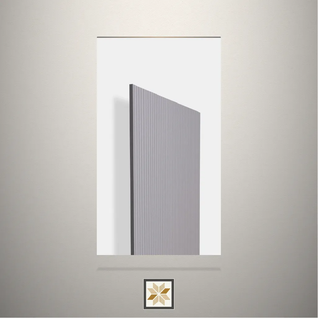 Textured Cape Grey Fluted Grey Laminate (8x4 feet,1 mm): LM-17859