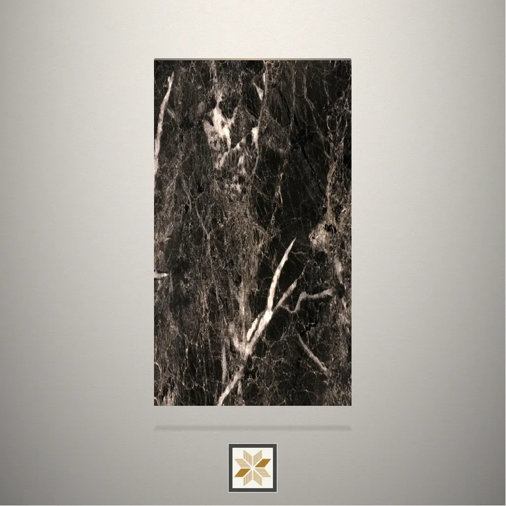 High Gloss Marble Black Laminate (8x4 feet,0.8 mm): LM-17970