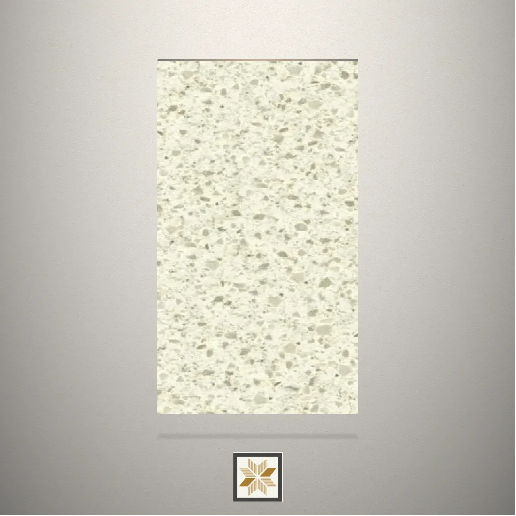 Gloss Terrazzo Beige Laminate (8x4 feet,1.5 mm): LM-17980