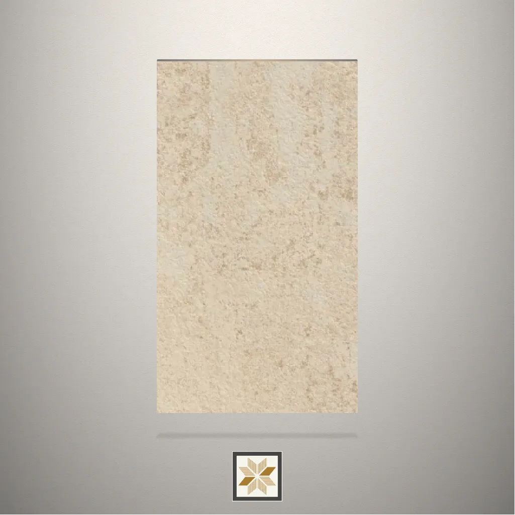 Textured Seafoam Arruga Stone Beige Laminate (8x4 feet,1 mm): LM-18058