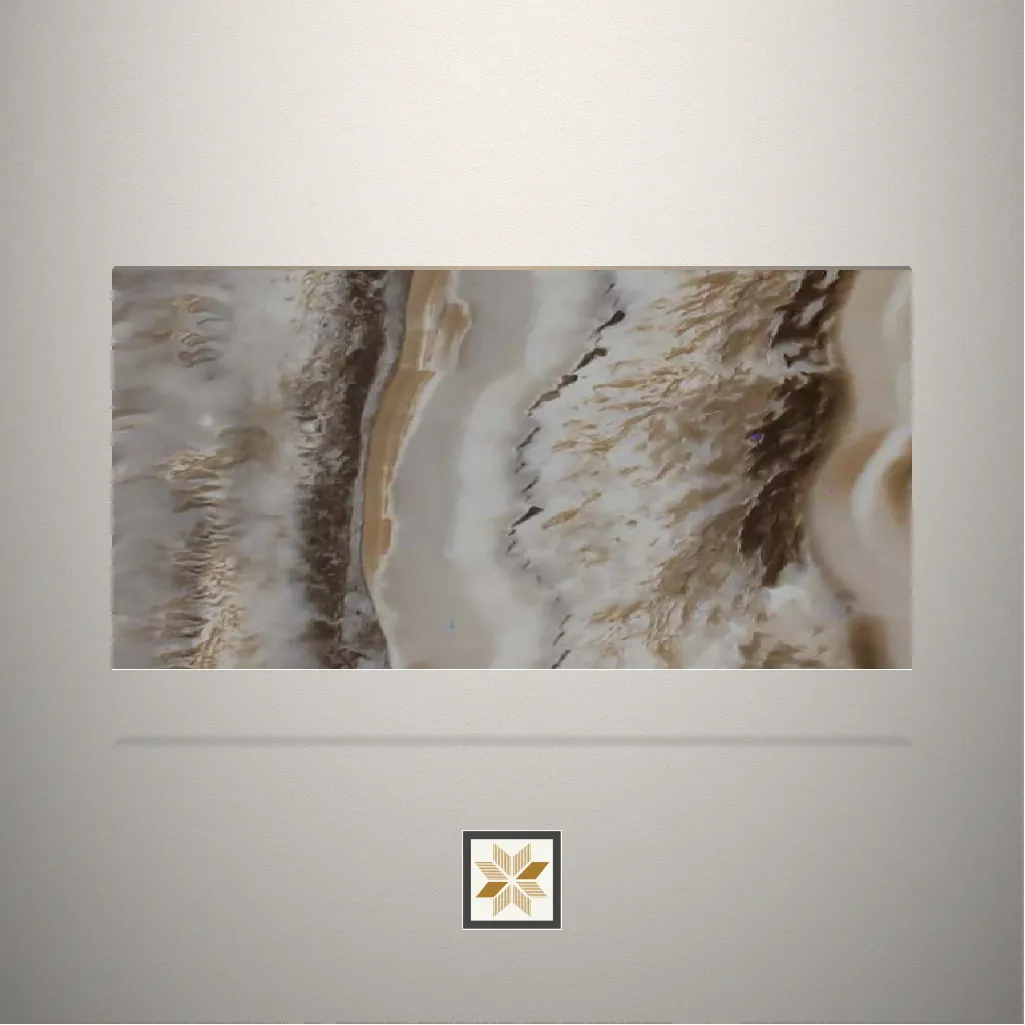 High Gloss Cone Marble Marble White Laminate (8x4 feet,1 mm): LM-18087