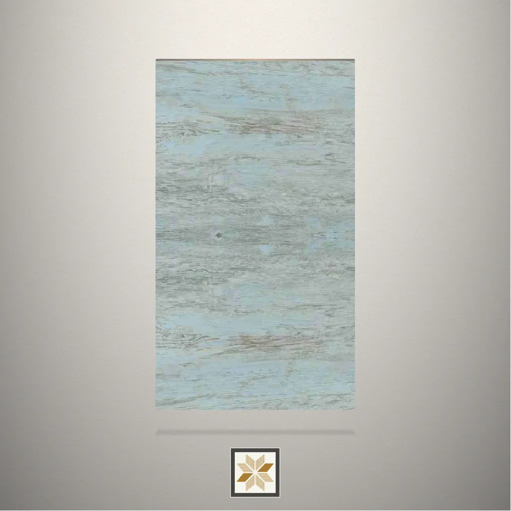 Textured Oliviya Fumed Afromosia Cerulean Imprint Wooden Blue Laminate (8x4 feet,1 mm): LM-18101