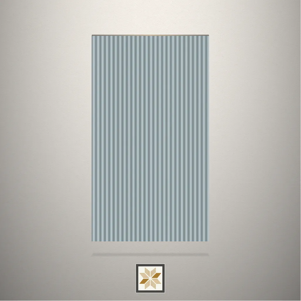 High Gloss Lapis Fluted Blue Laminate (8x2 feet,3 mm): LM-18141