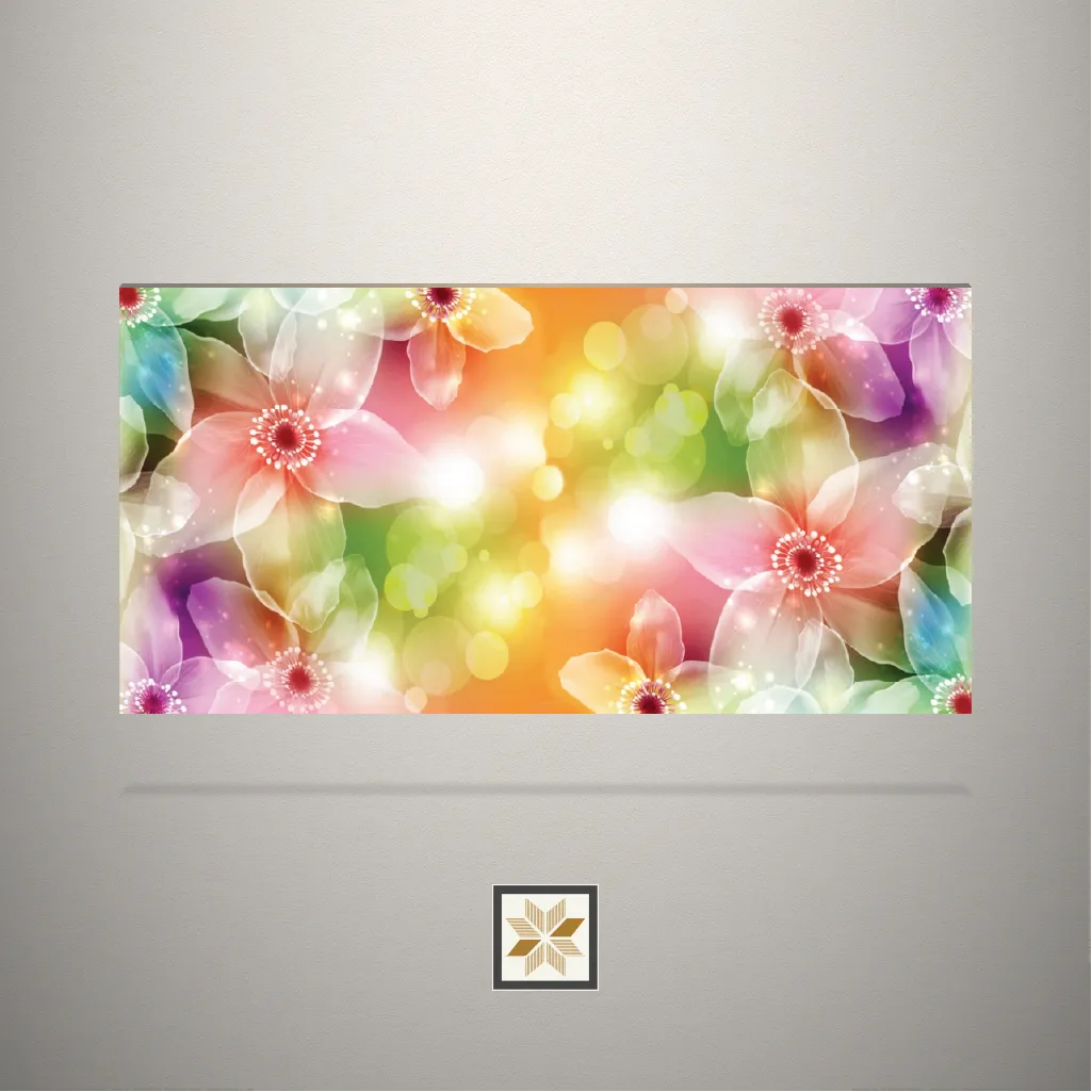 High Gloss Blossom Beauty Digital Printed Multi Colour Laminate (8x4 feet,1 mm): LM-18158