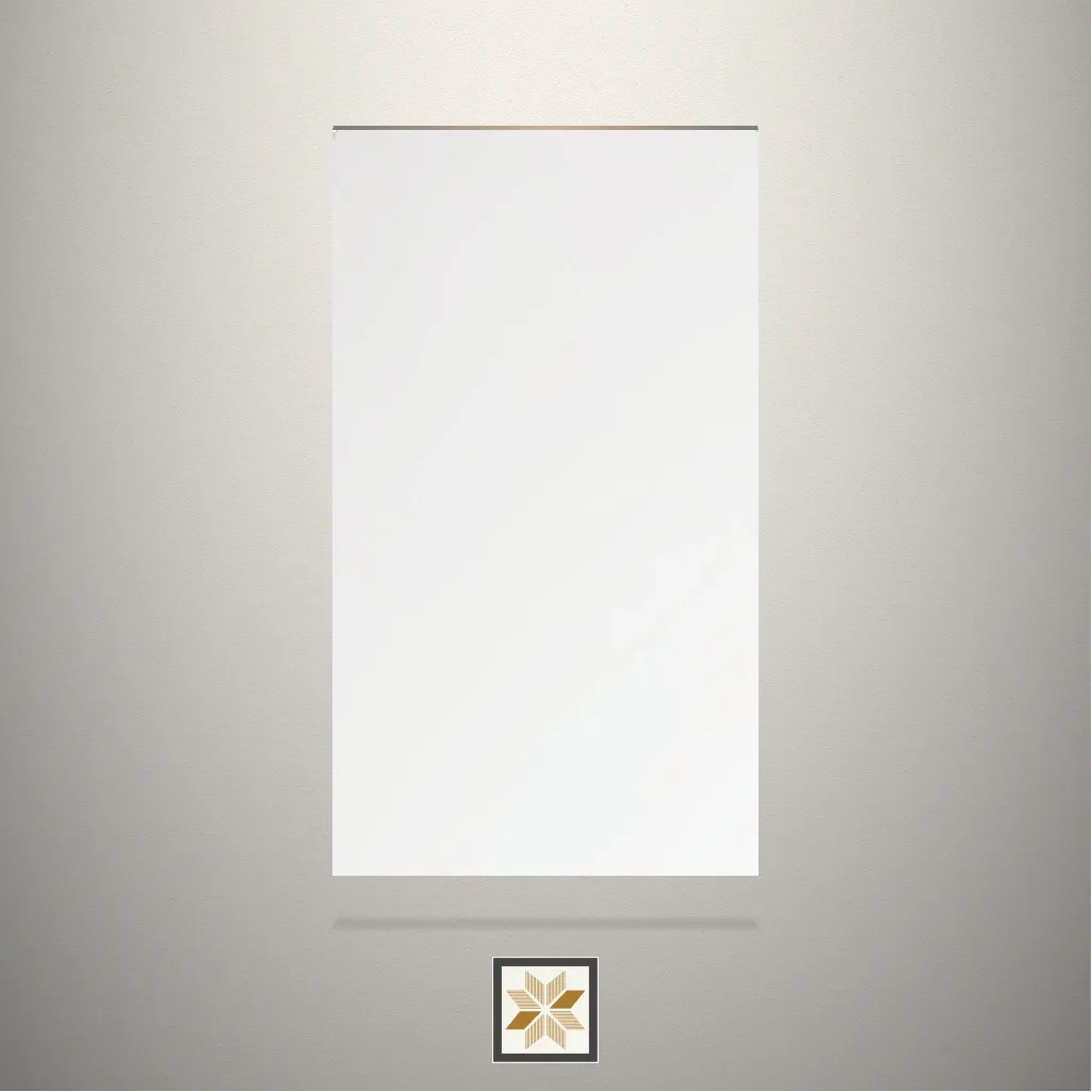 High Gloss Silver Mirror Mirror/Glass White Laminate (8x4 feet,1.5 mm): LM-18176