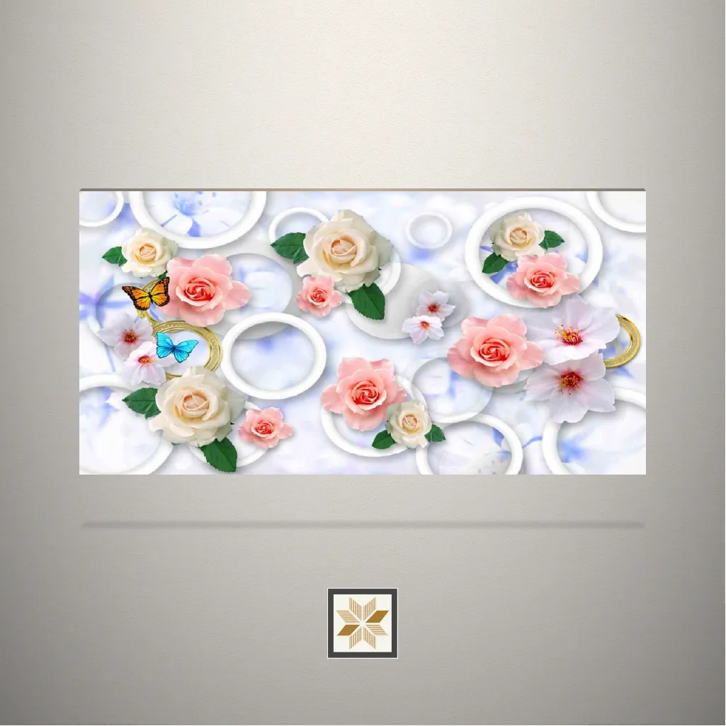 High Gloss Rejoice Beauty Digital Printed Multi Colour Laminate (8x4 feet,1 mm): LM-18178