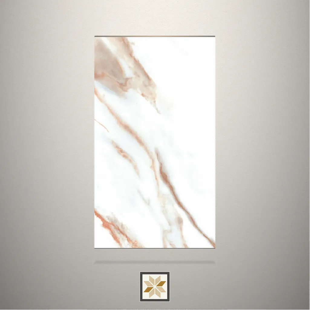 High Gloss Choco Concrete Marble White Laminate (8x4 feet,1 mm): LM-18180