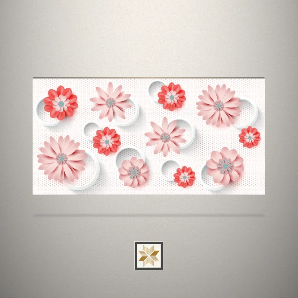 High Gloss Pink Beauty Digital Printed Multi Colour Laminate (8x4 feet,1 mm): LM-18252