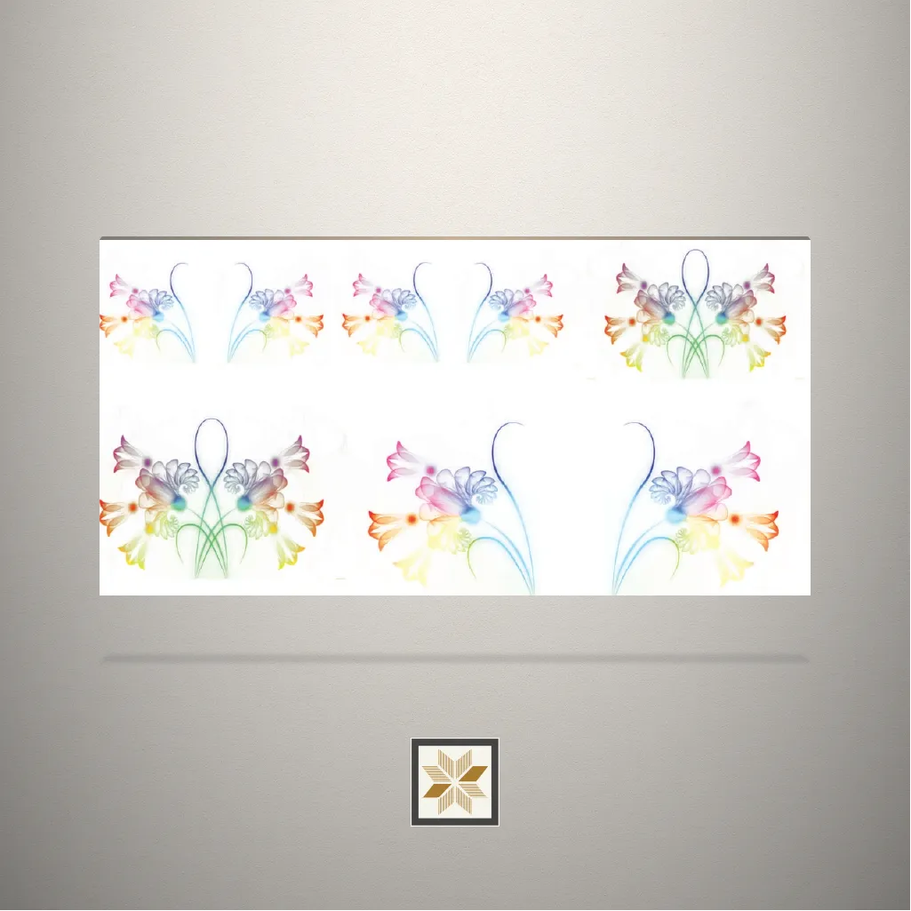 High Gloss Wonder Tulips Digital Printed Multi Colour Laminate (8x4 feet,1 mm): LM-18300