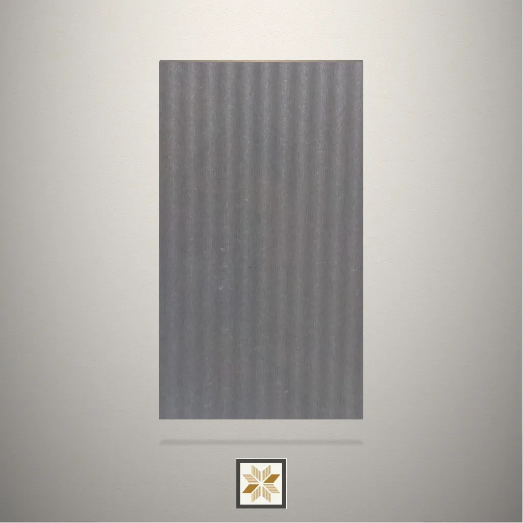 Textured Stannic Line Fluted Grey Laminate (8x4 feet,1 mm): LM-18357