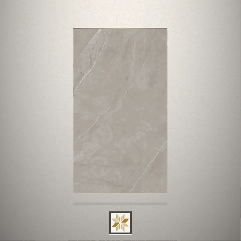 High Gloss Oasis White Marble Grey Laminate (8x4 feet,1 mm): LM-18359