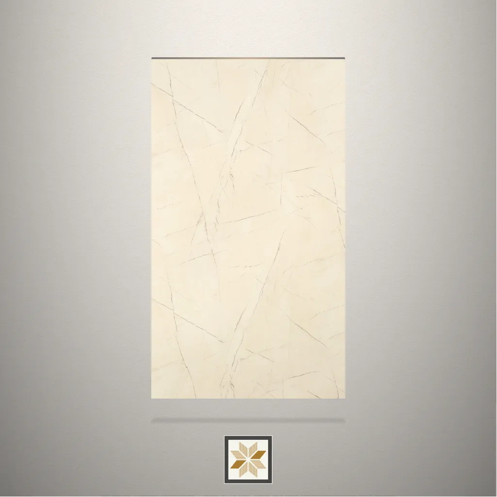 High Gloss Marble White Laminate (8x4 feet,1 mm): LM-18370