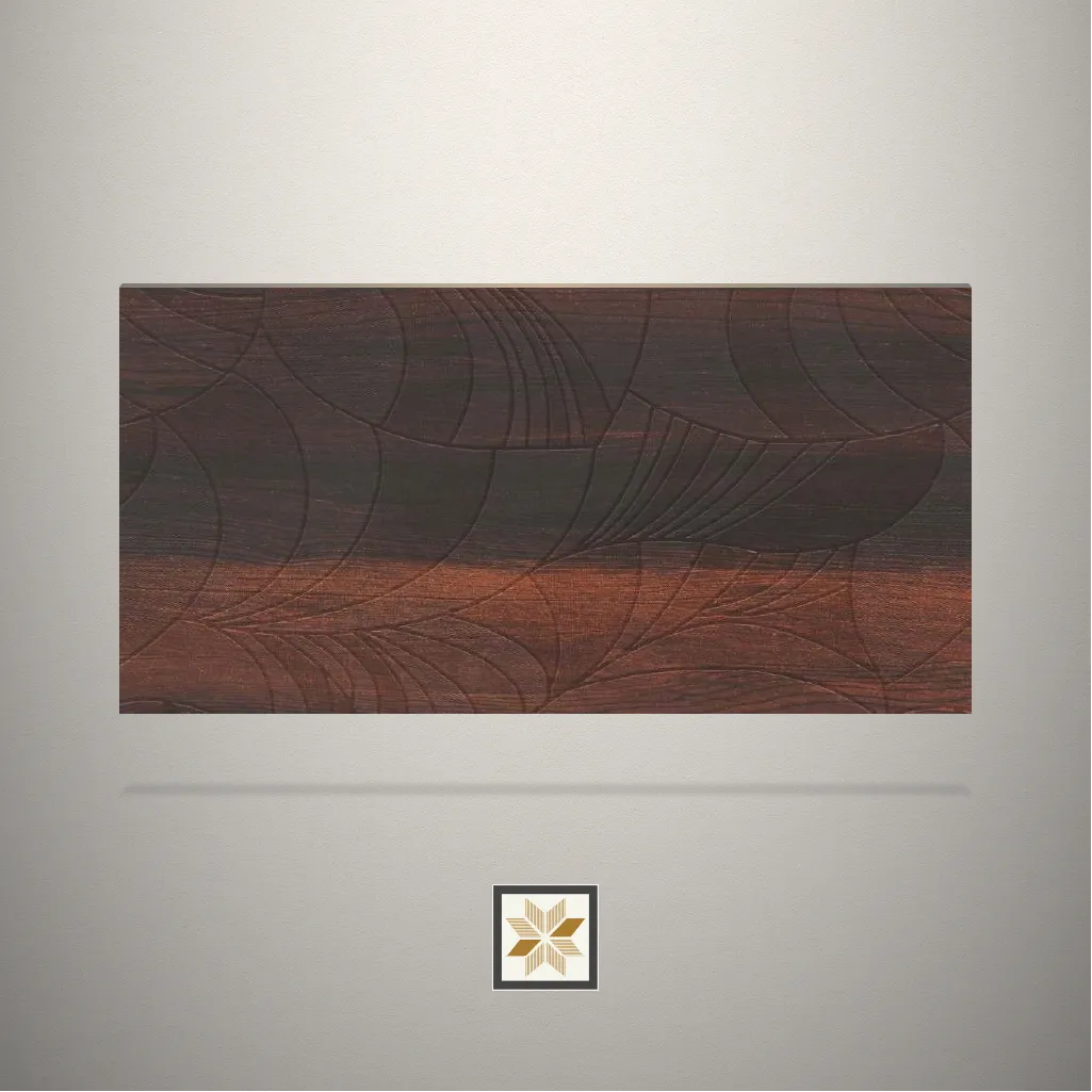 Textured Oliviya 800 Vibrant Radical Leaf Wooden Brown Laminate (8x4 feet,0.8 mm): LM-18382