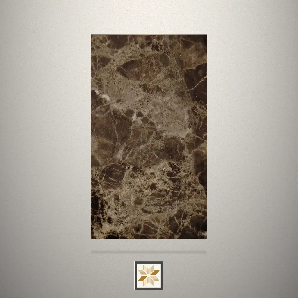 High Gloss Marble Brown Laminate (8x4 feet,1 mm): LM-18417