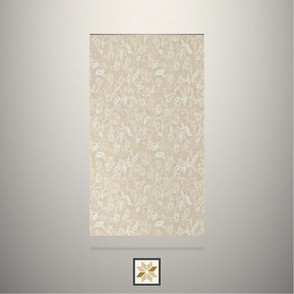 Textured Floral Fusion Pattern White Laminate (8x4 feet,1 mm): LM-18455