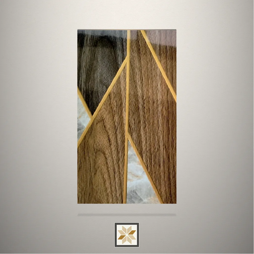 High Gloss Greta Dark Wooden Brown Laminate (8x4 feet,0.8 mm): LM-18471