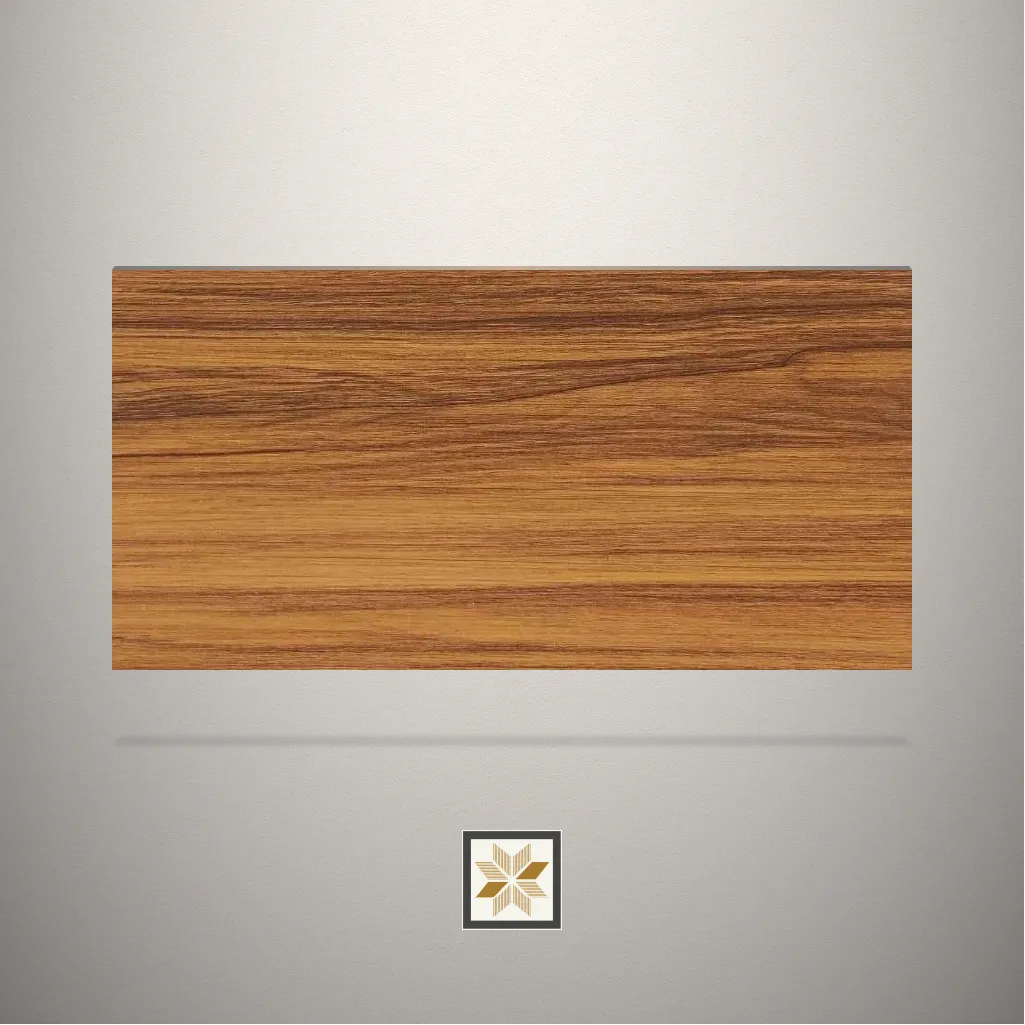 High Gloss Brazil Teak Wooden Brown Laminate (8x4 feet,0.8 mm): LM-18503