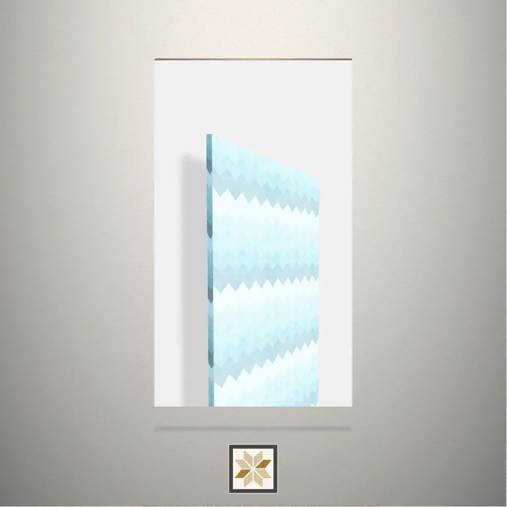 Textured Oceanic Digital Printed Blue Laminate (8x4 feet,1 mm): LM-18553