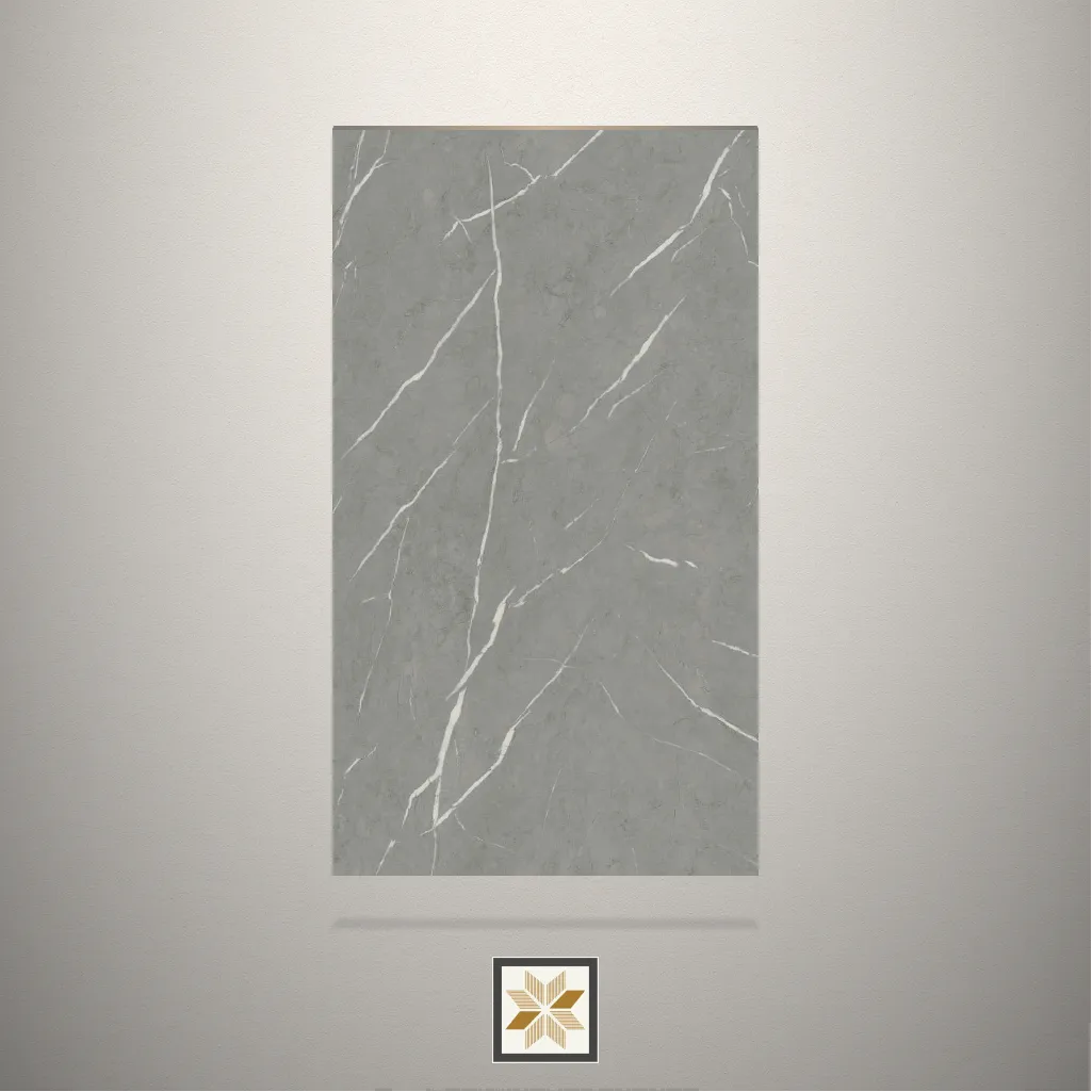 Matt SMS Gemstone Glow Marble Grey Laminate (8x4 feet,1 mm): LM-18700-C