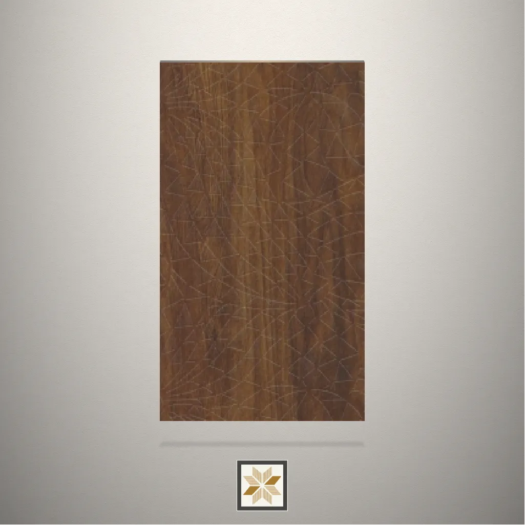 Textured Spring Wave Wooden Brown Laminate (8x4 feet,0.8 mm): LM-18733