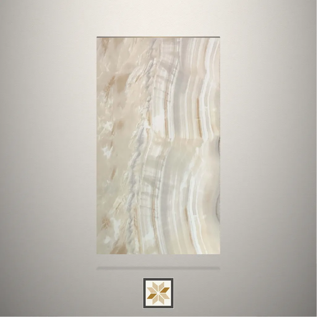 High Gloss Cone Marble Marble Cream Laminate (8x4 feet,1 mm): LM-18764