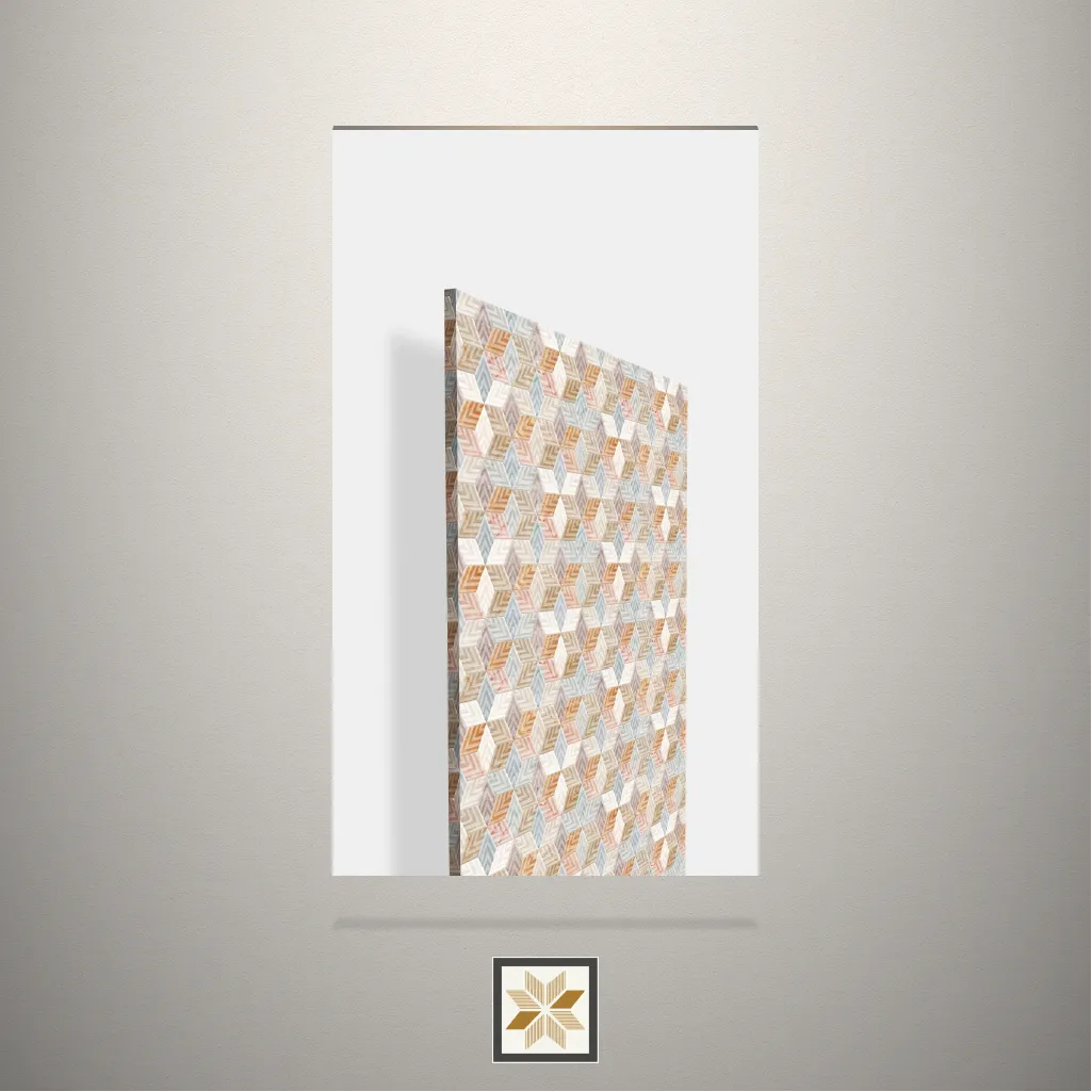 Textured Estoile Digital Printed Multi Colour Laminate (8x4 feet,1 mm): LM-18800