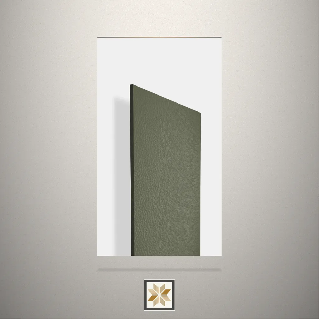 Textured Chic Green Leather Green Laminate (8x4 feet,1 mm): LM-18816