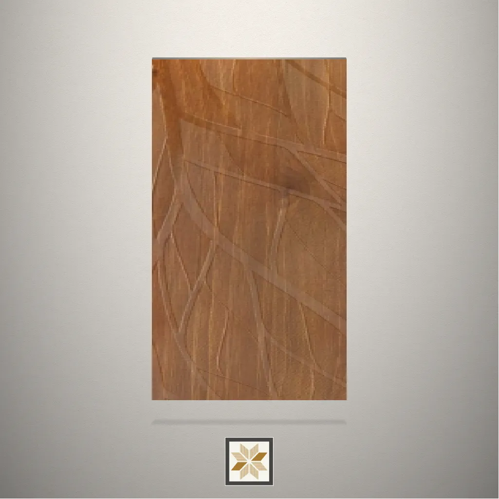 Textured Divine Cut Pattern Brown Laminate (8x4 feet,0.8 mm): LM-18899
