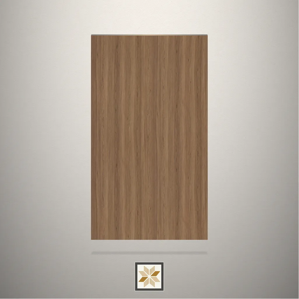 Suede Maize Walnut Wooden Brown Laminate (8x4 feet,1 mm): LM-18953