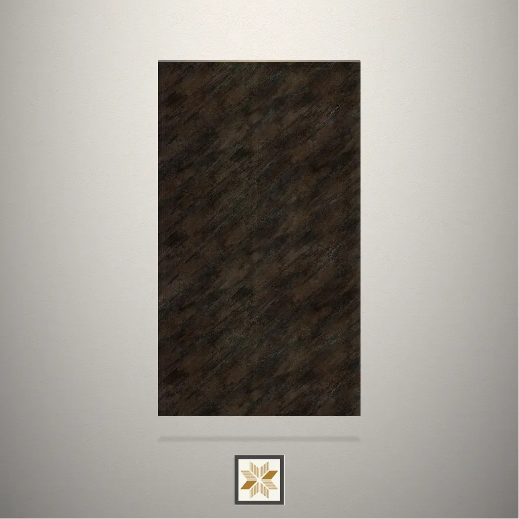 Textured Black Mist Marble Wooden Brown Laminate (8x4 feet,1 mm): LM-18954