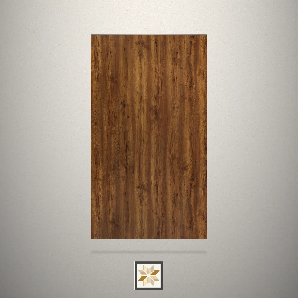 Suede Natural Knotty Wood Wooden Brown Laminate (8x4 feet,1 mm): LM-18974