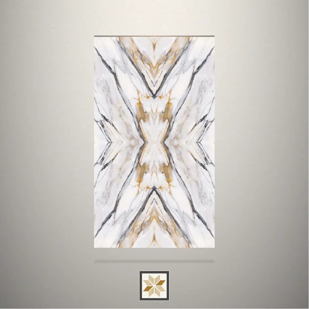 Textured Calcutta White Digital Printed White Laminate (8x4 feet,1 mm): LM-18984