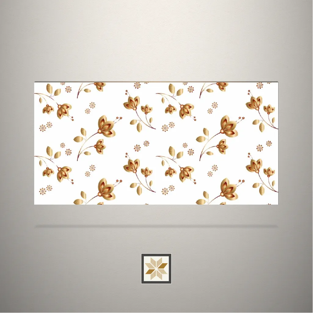High Gloss Golden Beauty Digital Printed Multi Colour Laminate (8x4 feet,1 mm): LM-18992