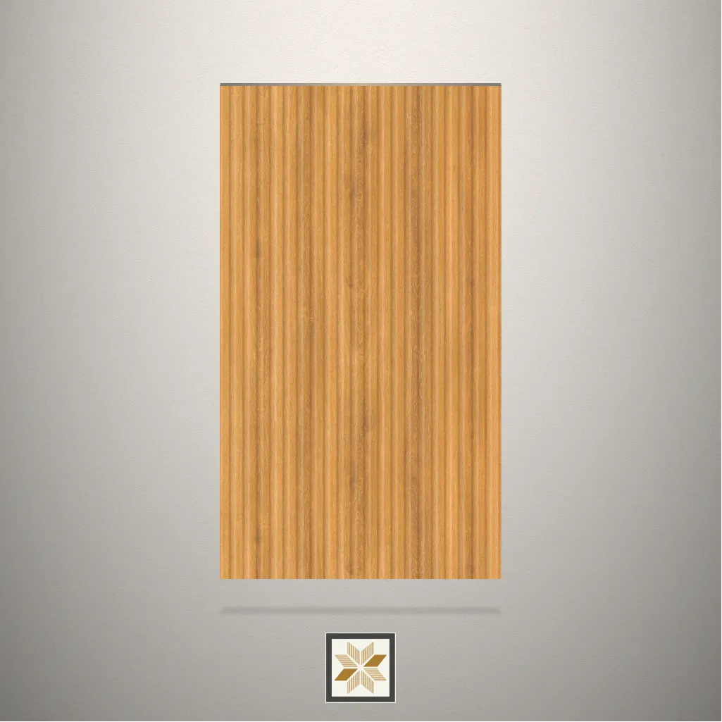 Textured Sap Cherry Fluted Laminate (8x4 feet,1 mm): LM-18997