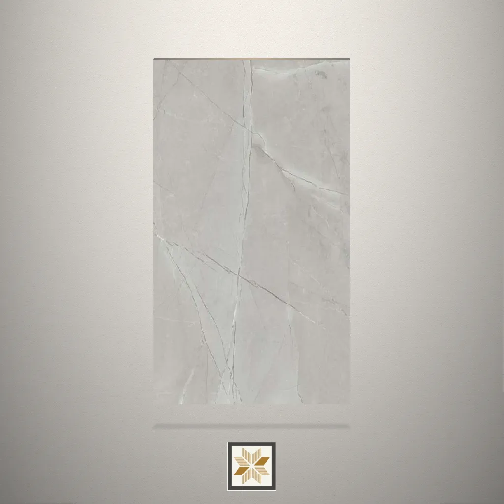 High Gloss Kalahari Stone Grey Laminate (8x4 feet,0.8 mm): LM-19091