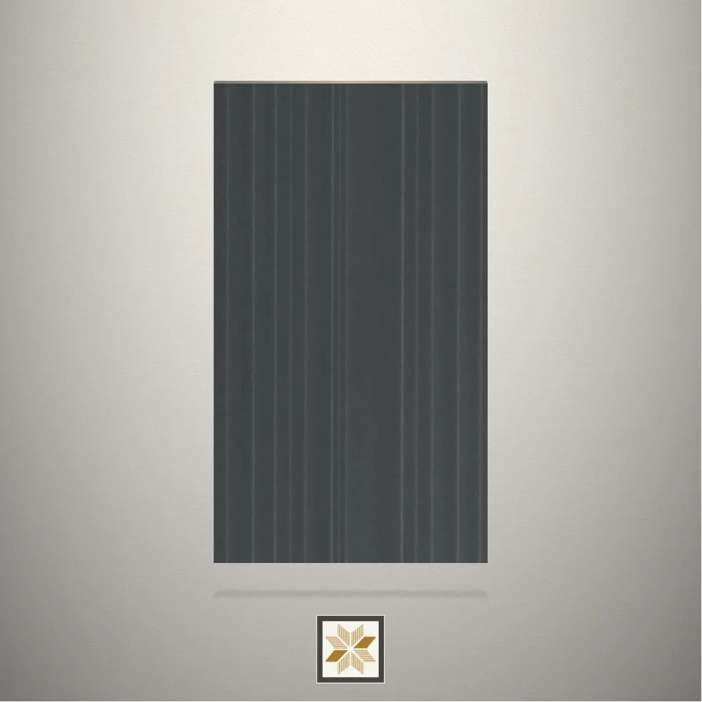 Textured Slate Grey Fluted Grey Laminate (8x4 feet,1 mm): LM-19138