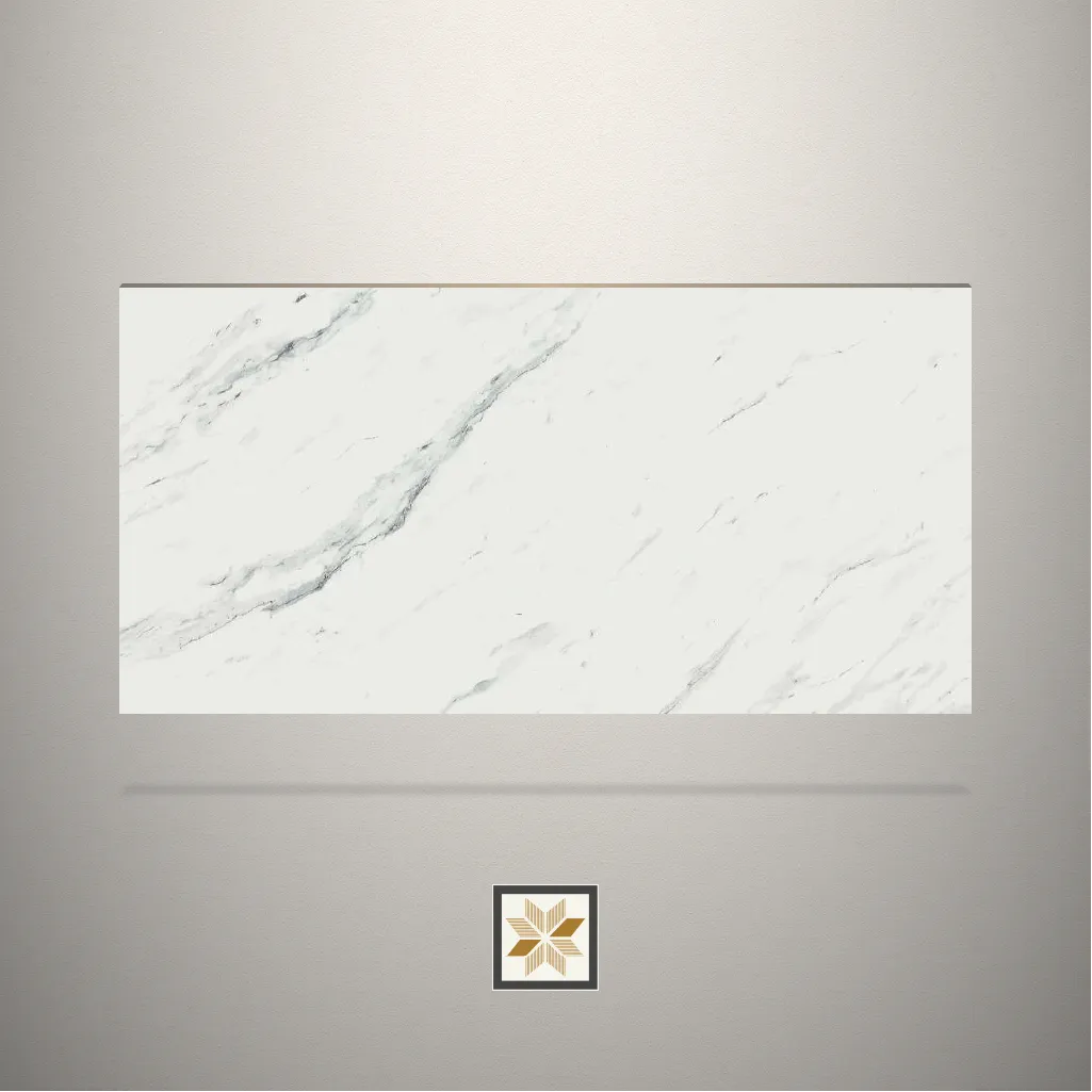 High Gloss Alabaster Flow Marble White Laminate (8x4 feet,1 mm): LM-19145-B
