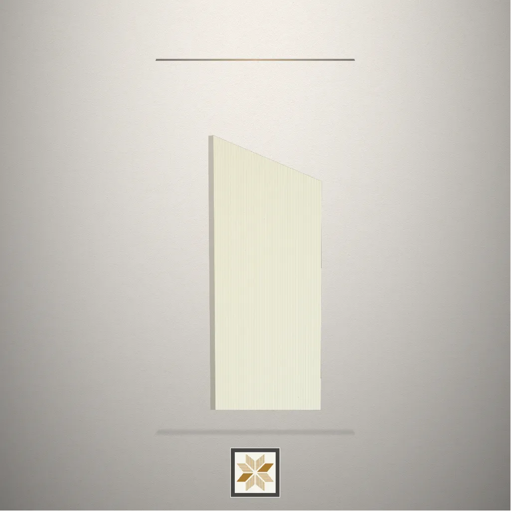 Textured Frosty White Fluted White Laminate (8x4 feet,1 mm): LM-19175