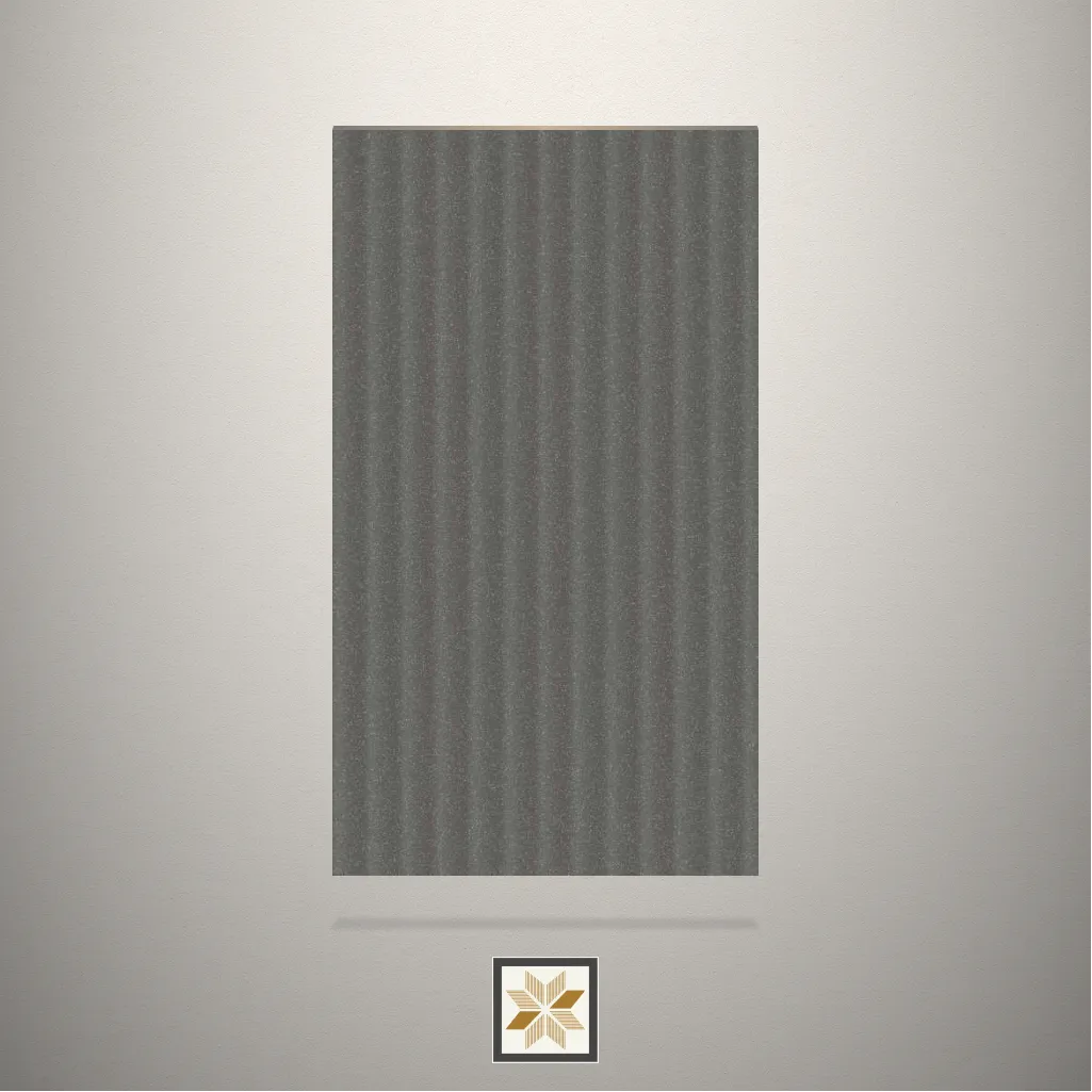 Deep Grey Fluted Grey Laminate (8x4 feet,1 mm): LM-19281