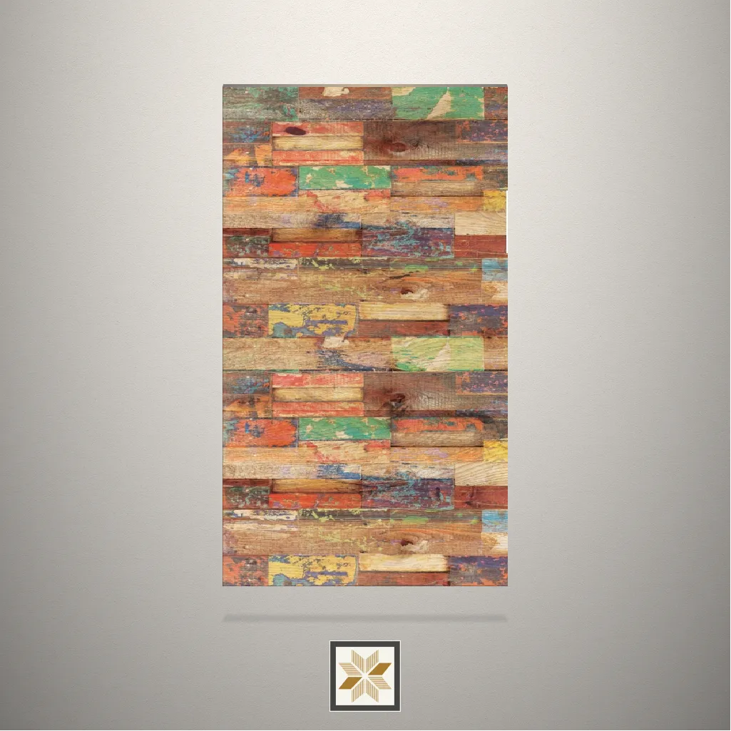 High Gloss Rich Digital Digital Printed Multi Colour Laminate (8x4 feet,1 mm): LM-19319