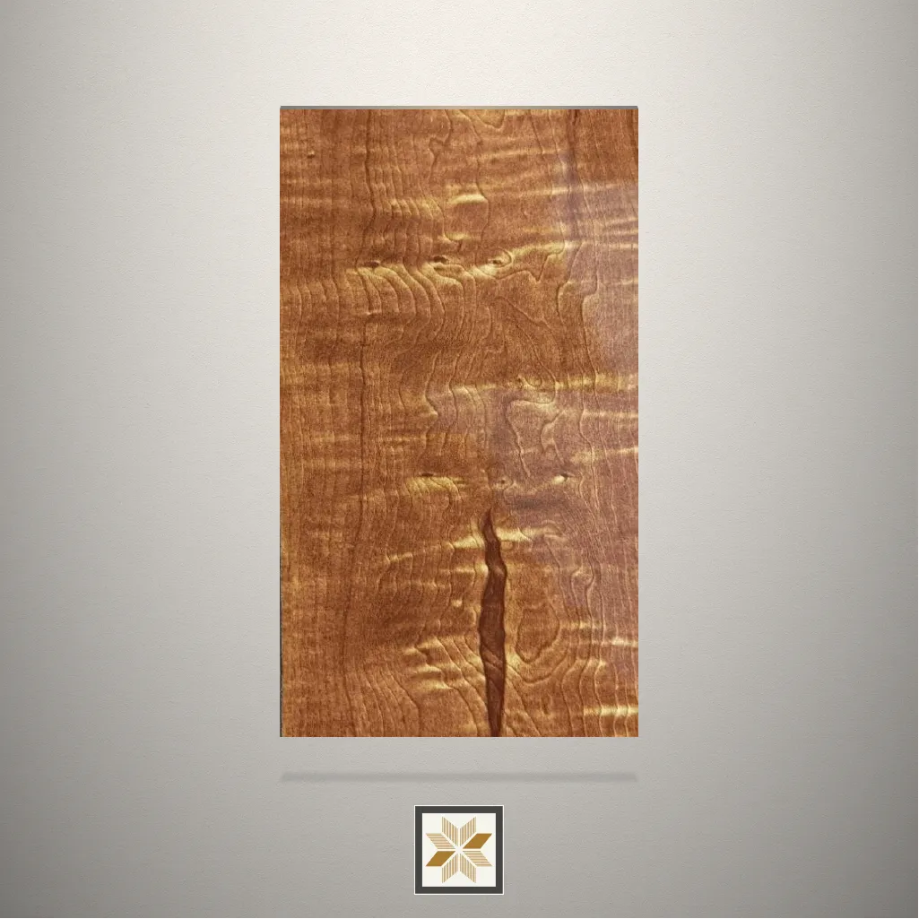 High Gloss African Pine Wooden Brown Laminate (8x4 feet,0.8 mm): LM-19336