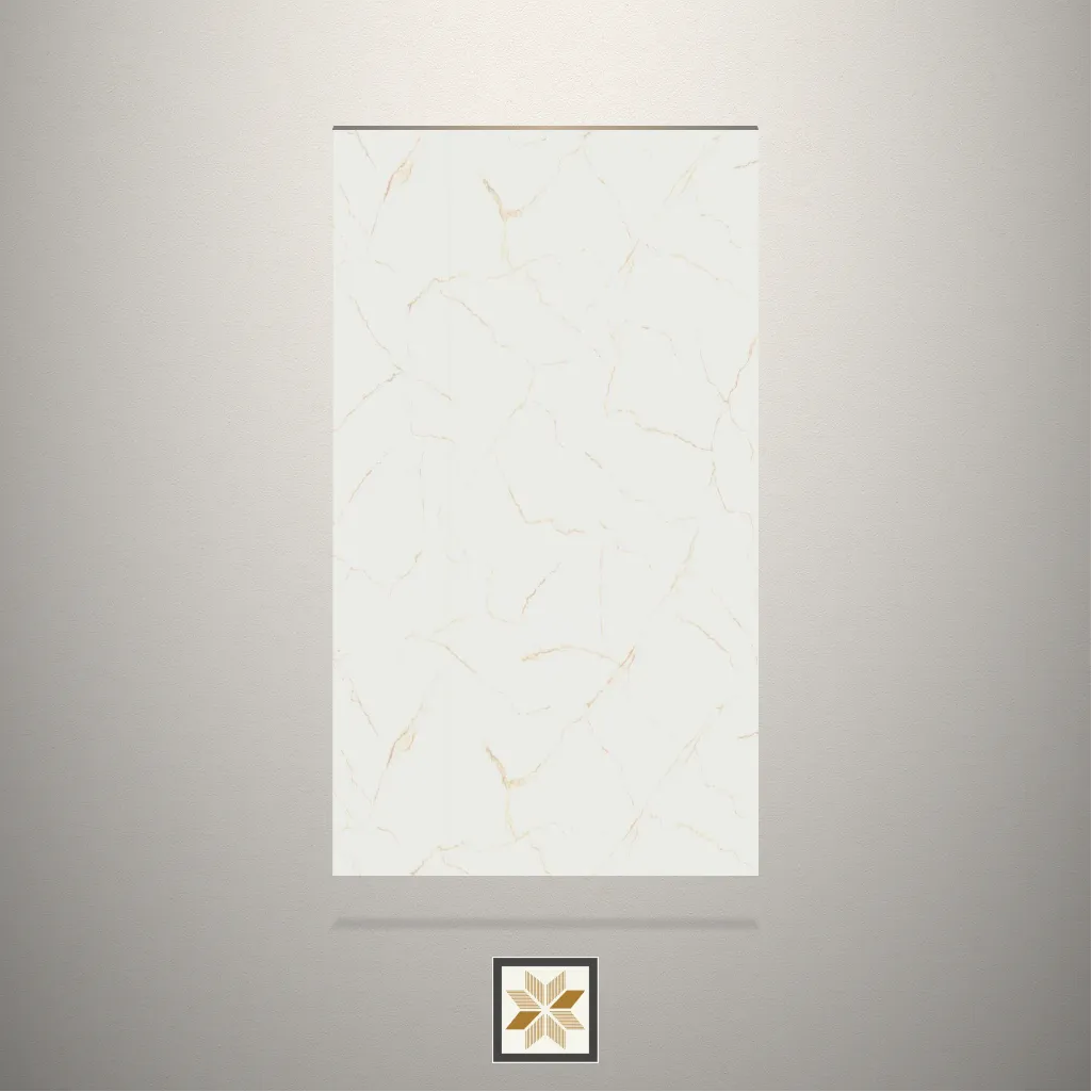 Matt Flute Statuario Fluted White Laminate (8x4 feet,1 mm): LM-19436