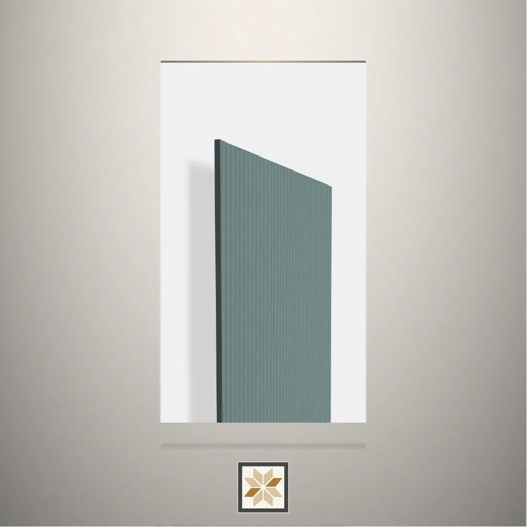 Textured Whyte Blue Fluted Blue Laminate (8x4 feet,1 mm): LM-19438