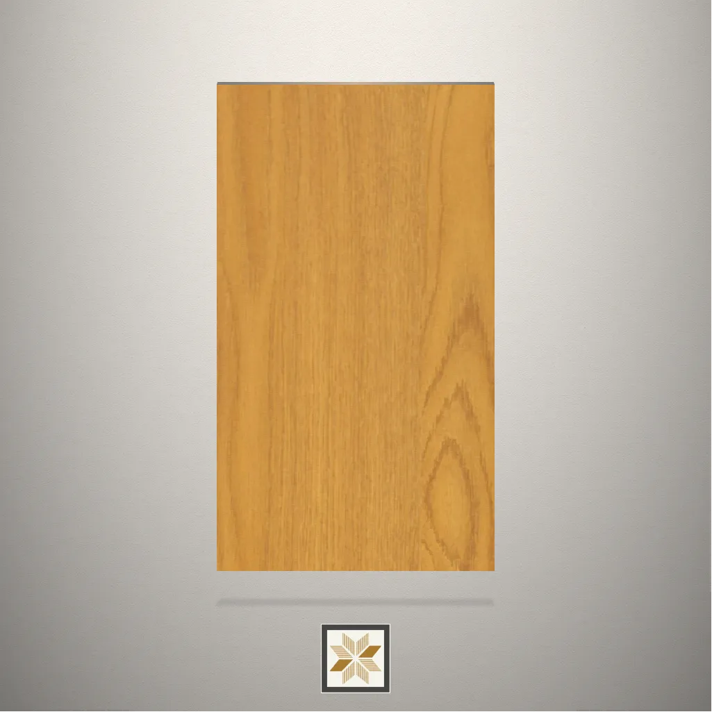 High Gloss Hush Pine Wooden Brown Laminate (8x4 feet,0.8 mm): LM-19443