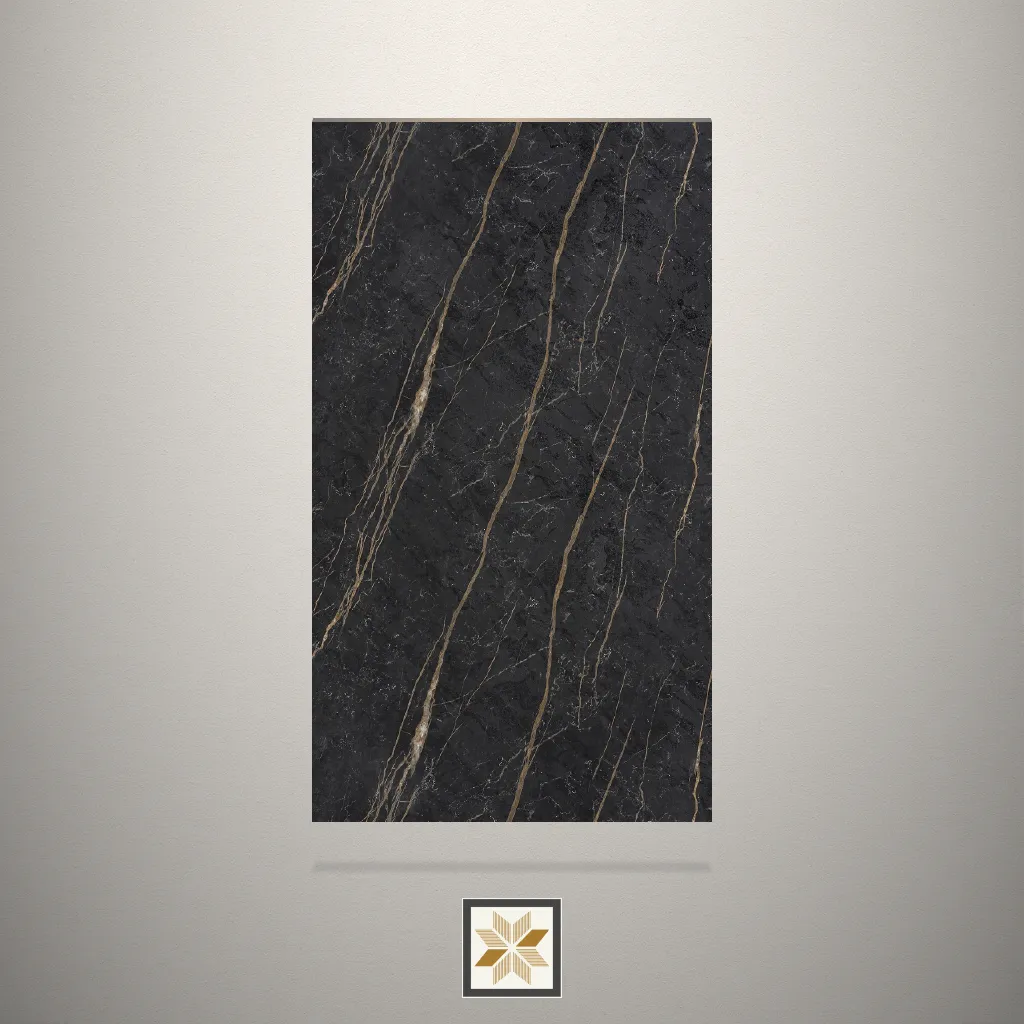 High Gloss Quarstone Marble Brown Laminate (8x4 feet,1 mm): LM-19452