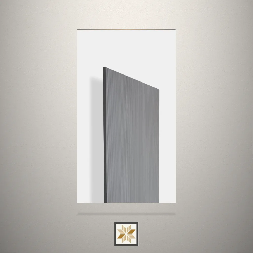 Textured Pear Fluted Grey Laminate (8x4 feet,1 mm): LM-19588