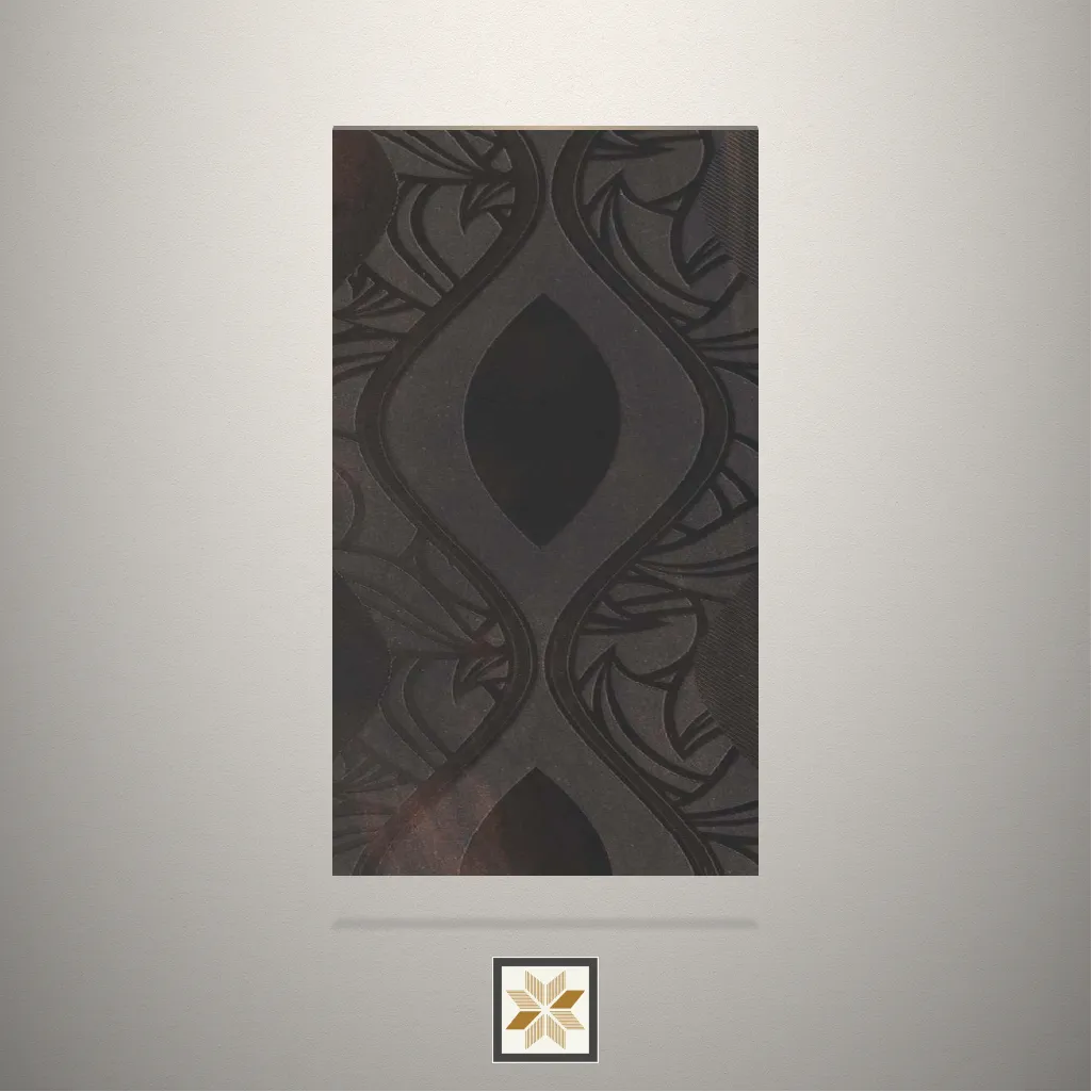 Textured Oliviya 800 Waves Spiral Wooden Black Laminate (8x4 feet,0.8 mm): LM-19616