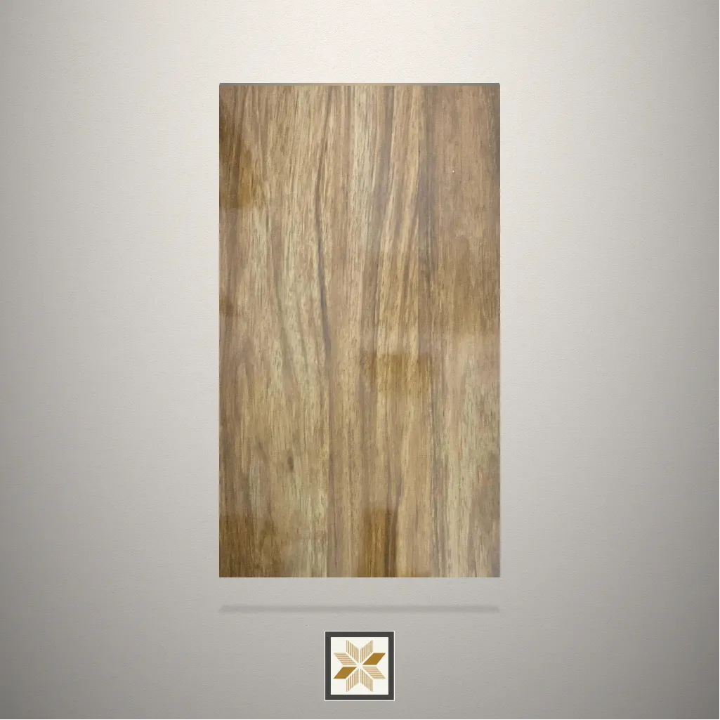 High Gloss Sumatra Teak Wooden Brown Laminate (8x4 feet,1 mm): LM-19641