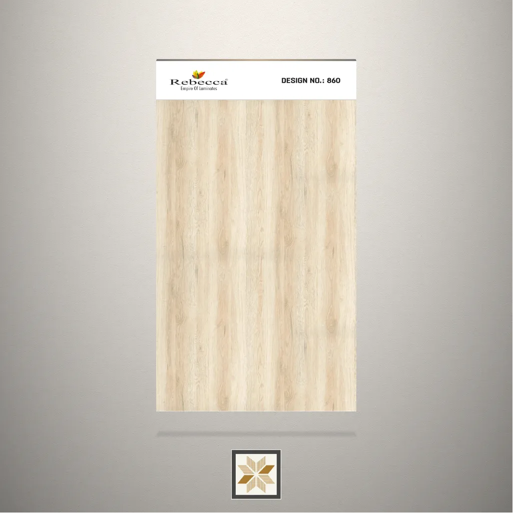 Textured Ecru Teak Wooden Beige Laminate (8x4 feet,1 mm): LM-19713
