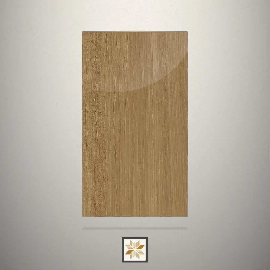 High Gloss Calmara Wooden Brown Laminate (8x4 feet,1 mm): LM-19717